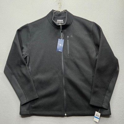 IZOD Advantage Performance Men's Size XL Black Full Zip Jacket NWT