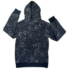 Under Armour Boys Medium Hoodie Black White Splatter Pullover Sweatshirt
