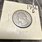 1936-D Washington Quarter Silver Coin Denver Mint 25C