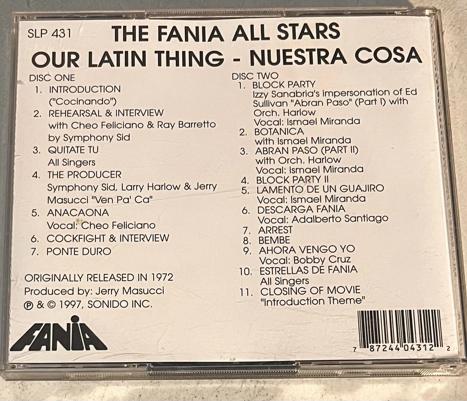 Fania All-Stars – Our Latin Thing (Nuestra Cosa) – 2-CD Set – Very Good Foto 3 de 3