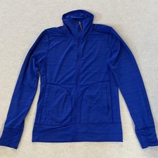 Marmot Jacket Blue Full-Zip Lightweight Stretch Running Hiking Logo Athleisure S