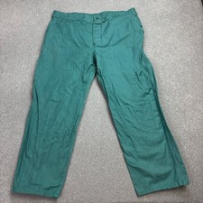 VINTAGE French Trousers Adult 38x27 Green Workwear Chore Canvas Utility Mens