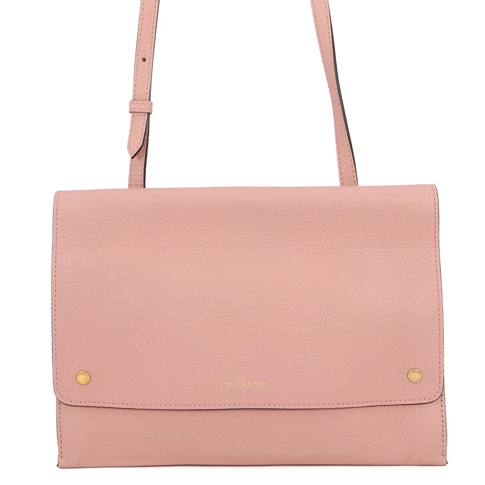 Burberry — BURBERRY Double-faced Shoulder Bag Leather Pink 80055721