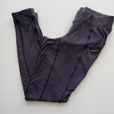 Kerrits Women s Small Purple Full Grip Riding Tights Leggings Side Pockets