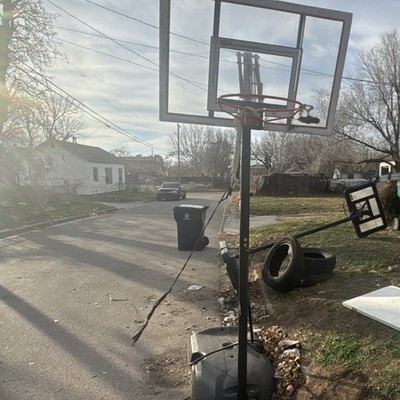 Adjustable Portable Basketball Hoop Acrylic Backboard Red Rim Steel