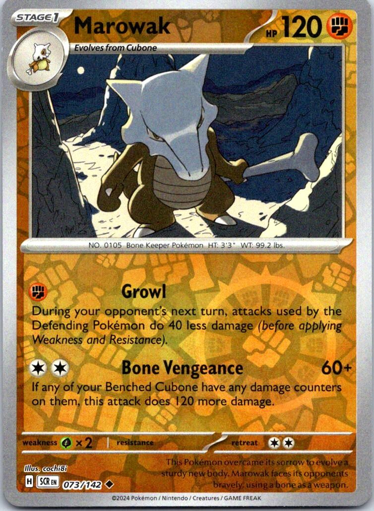 Marowak 73/142 Uncommon Stellar Crown Pokemon Reverse Holo NM