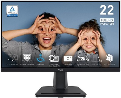 MSI PRO MP225 22'' FHD Business Flat IPS Monitor 100Hz/1ms CB/CE Energy Star