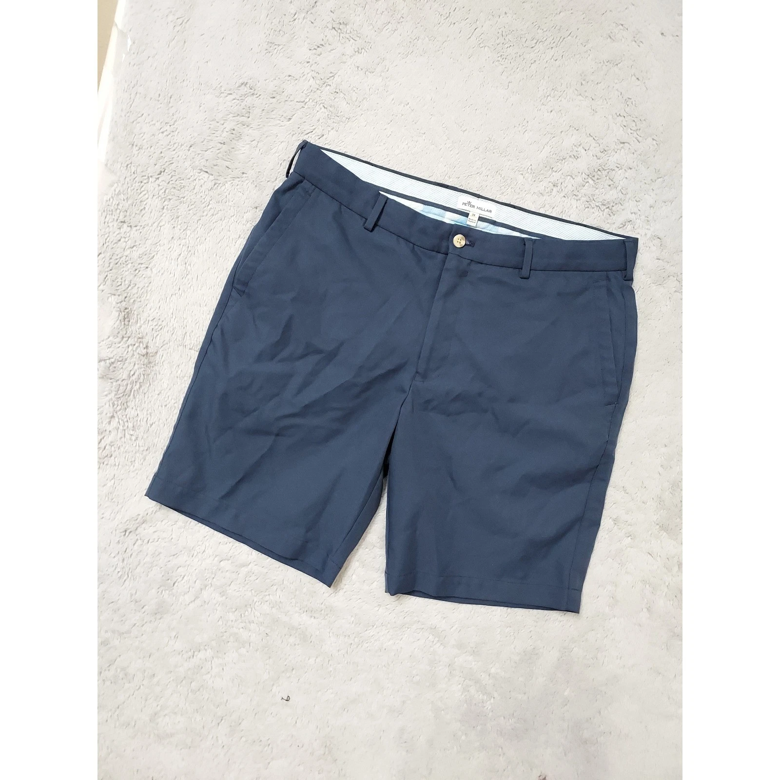 Peter Millar Shorts Mens 34 Salem Performance Stretch Golf Navy Blue Comfort