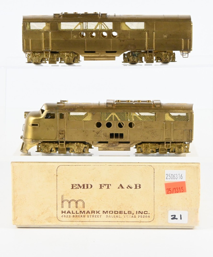 HO Brass Hallmark Models EMD FTA&B Set Diesel Freight Locomotive Runs AS-IS