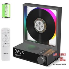 HOTT Portable CD Player,Retro Bluetooth 5.3 CD Players for Home,Music Grey