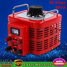 30 Amp Variac Transformer Variable AC Voltage Regulator Metered 3000VA 0-130V