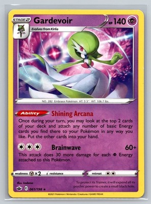 Gardevoir 061/198 Chilling Reign Psychic Stage 2 Shining Arcana Pokemon TCG