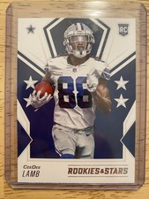 Panini 2020 Rookies & Stars CeeDee Lamb Dallas Cowboys Rookie Football Card #120. rookie card picture