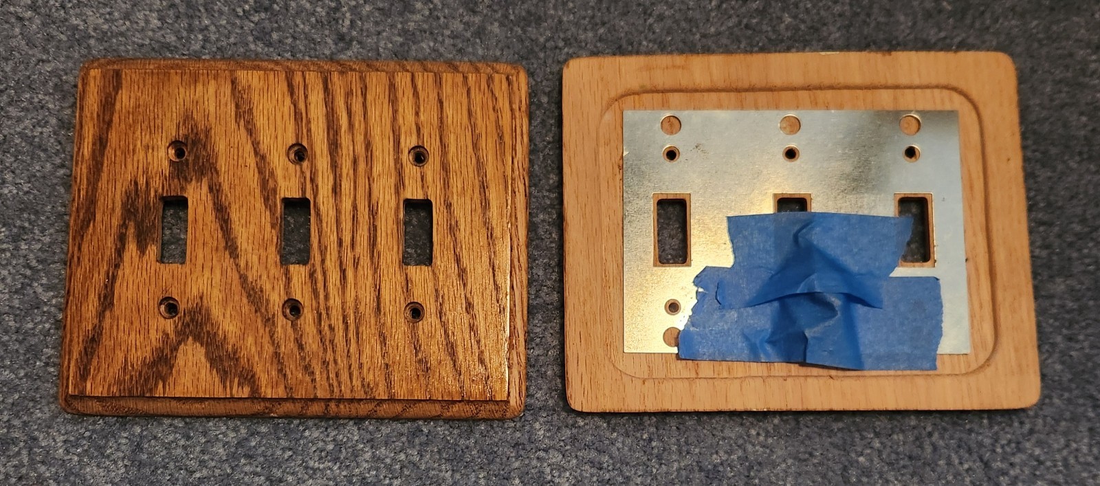 - Three Gang Switch With Metal Backing - Free Shipping