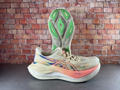 ASICS Men s Superblast 3, Size 8 - Running Shoes - Seashell / Sun Coral Color 