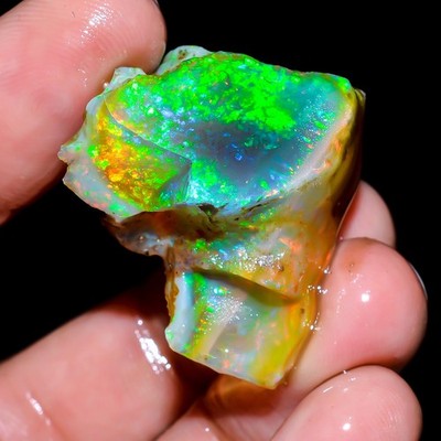 AAA Natural Ethiopian Opal Rough Specimen Glitter Fire Crystal Opal Approx 34 Ct
