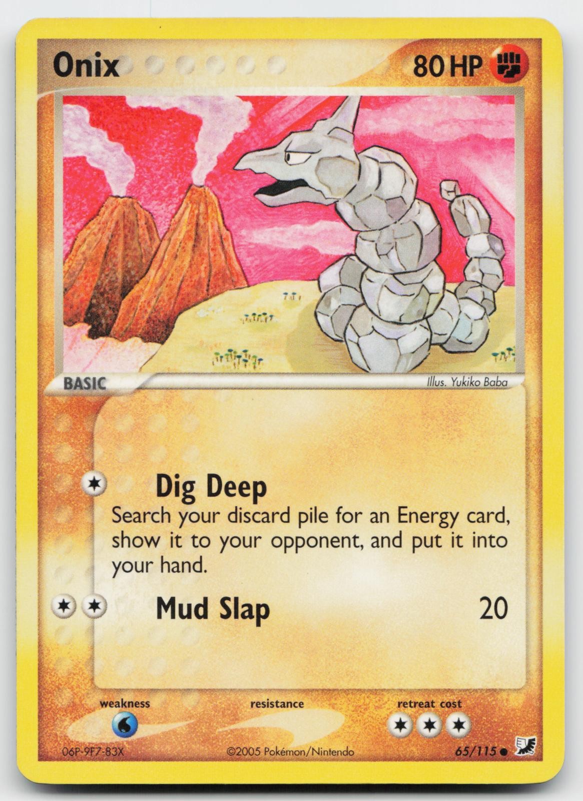 Onix 65/115 Common Unseen Forces Pokemon Lightly Played