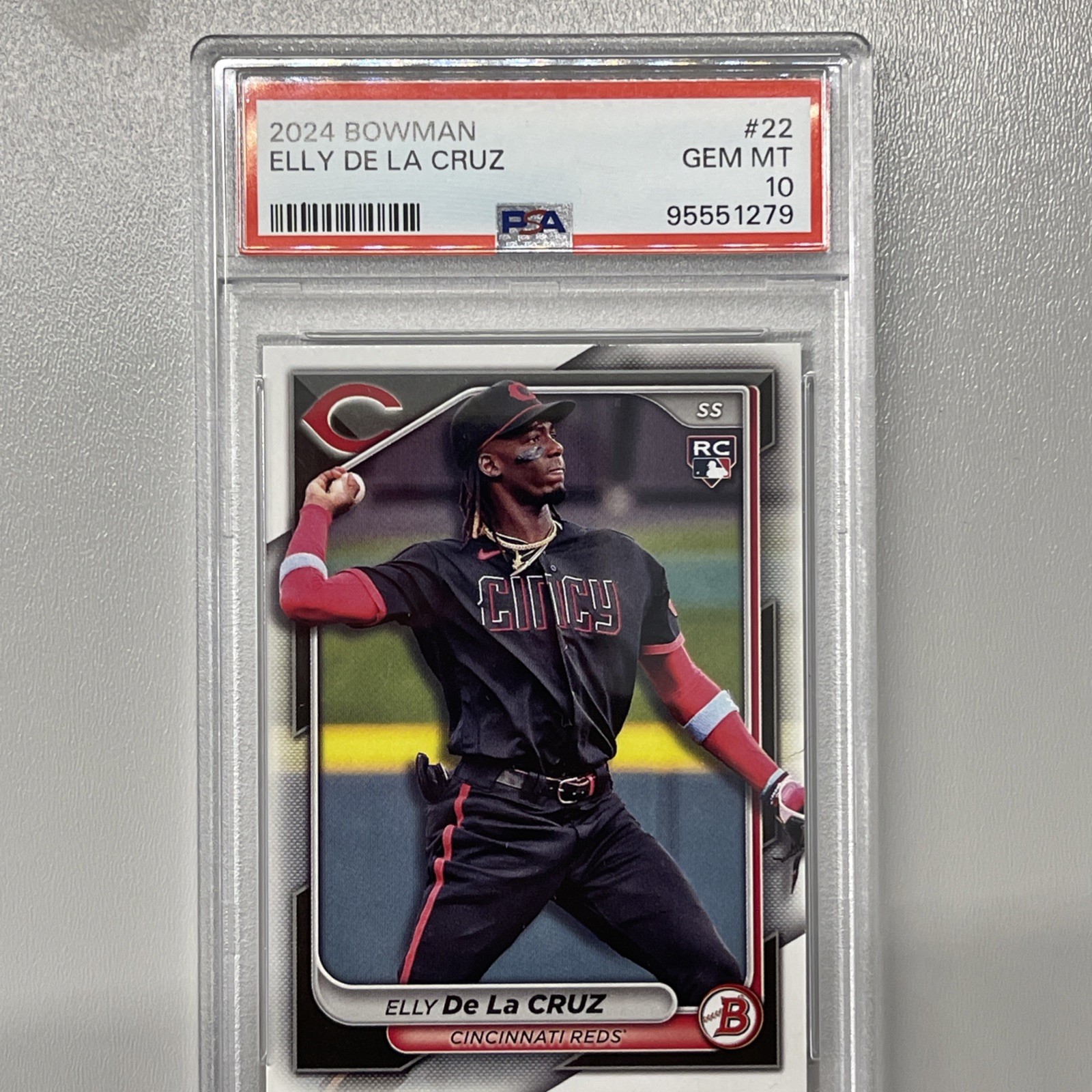 2024 BOWMAN #22 ELLY DE LA CRUZ PSA 10 CINCINNATI REDS ROOKIE RC