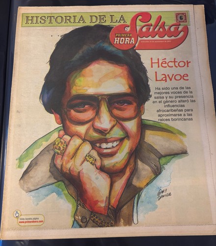 Hector Lavoe Salsa Legend Publication Primera Hora Puerto Rico
