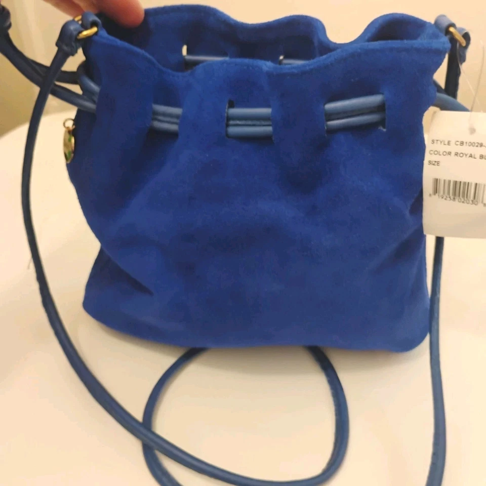 Bolso Bandolera CLARE V. Azul Real Gamuza Para Mujer PETIT HENRI Foto 2 de 4
