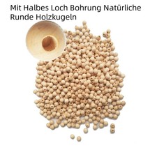 Foro Palline di Legno Rotonde Naturale Palline Legno Grezzo Con Mezzo Foro
