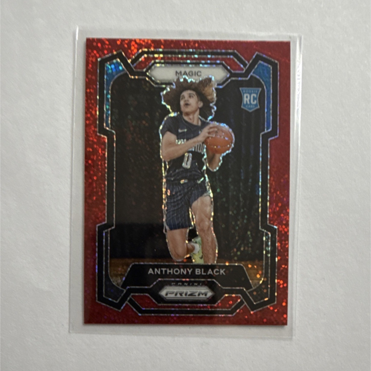 2023-24 Panini Prizm Anthony Black #170 Red Sparkle Prizm Rookie Orlando Magic