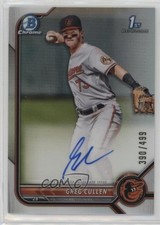 2022 Bowman Chrome Prospect Refractor 390/499 Greg Cullen #CPA-GC Auto 09wc