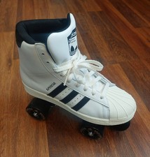 adidas Womens Sz 7.5 Superstar 82 Skate Leather Roller Skates White Black JS4038