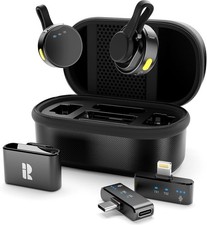 Wireless Mini Microphone for Camera/iPhone/Android/iPad/Laptop, Lav Mic