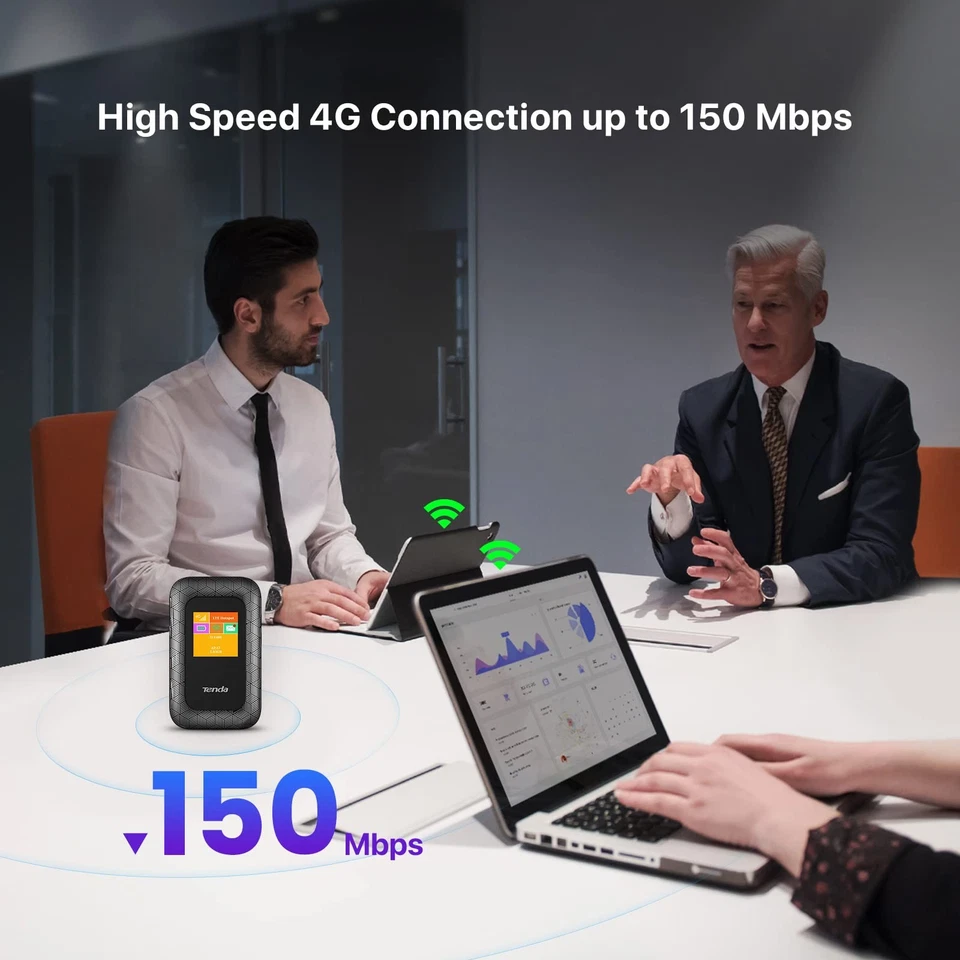 	Tenda 4G Mobile Hotspot - 4G LTE Cat4 150Mbps MiFi Device Router with USB	 - Image 2 of 4