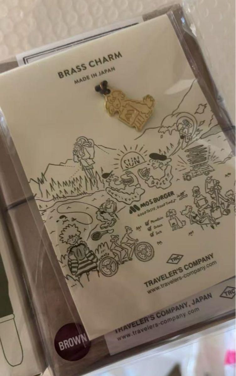 Mos Burger 50th Anniversary TRAVELER'S Notebook Brown Passport