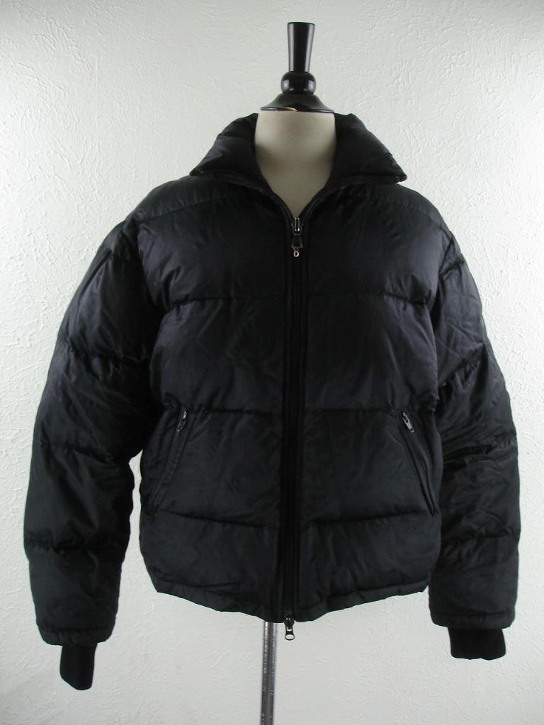 Women's 10 12 sz 46 Giorgio Armani Neve Goose Down Puffer Jacket Ski Black  Italy