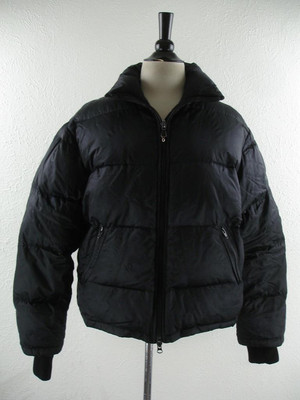 Women's 10 12 sz 46 Giorgio Armani Neve Goose Down Puffer Jacket Ski Black  Italy