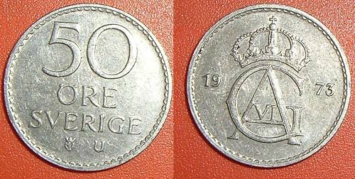 50 ore 1973 suede sverige sweden