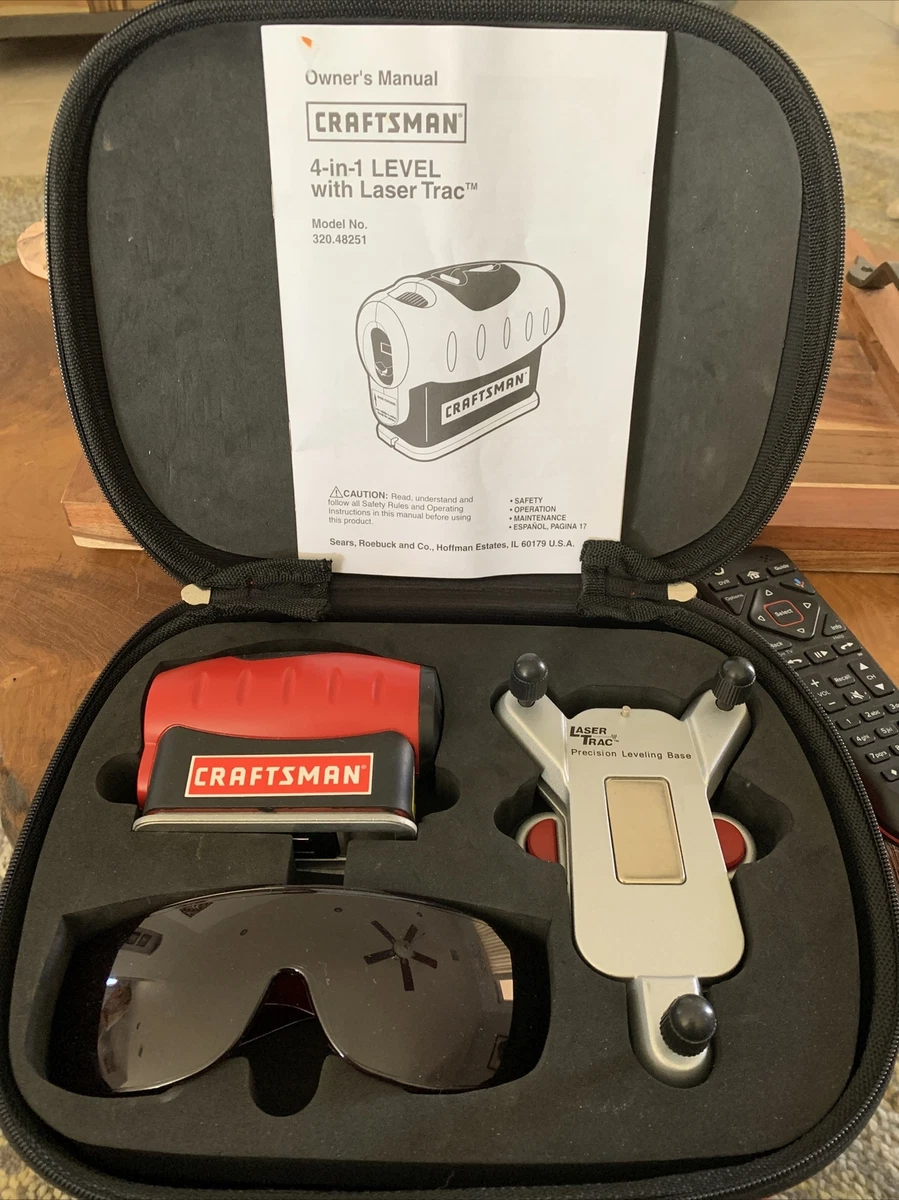 Craftsman 4 in 1 Level With Laser Trac 320.48251 With Carry Case Instruct