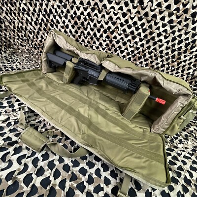 NEW Bravo Airsoft Gun Case For Squad Automatic Weapons - Tan