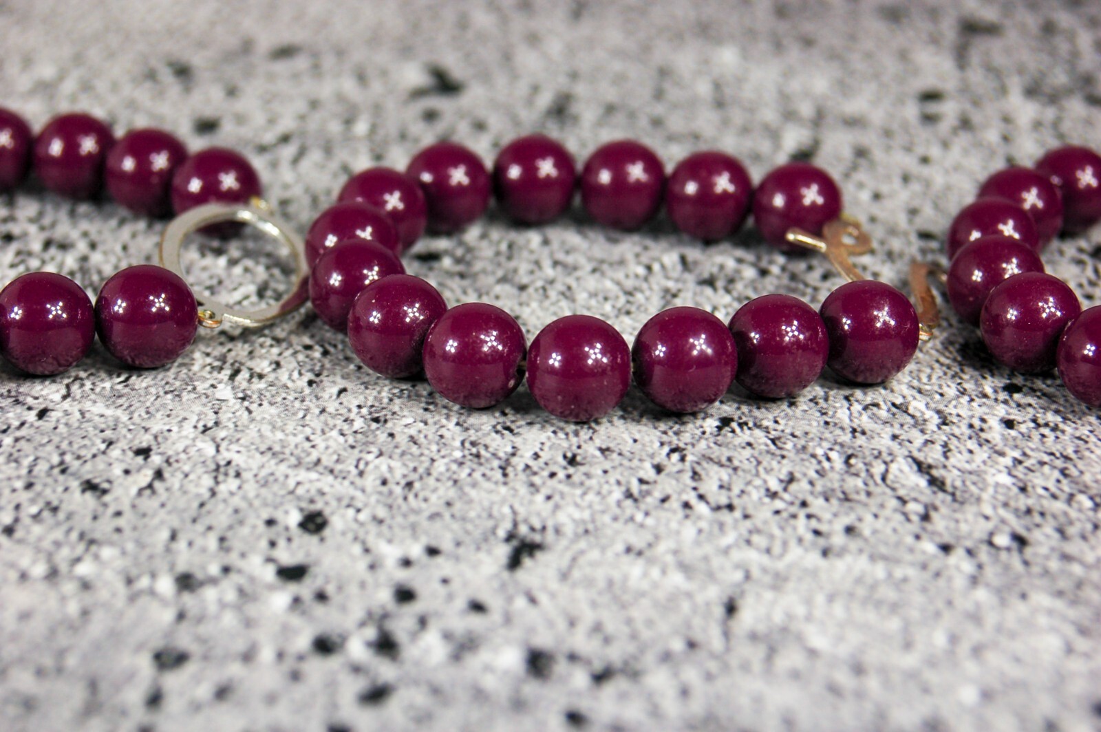 Love Purple Beaded stackable stretch bracelets 4 - image 3