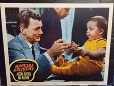 Lobby Card 1955 SPECIAL DELIVERY Joseph Cotten great CU with cute baby he finds