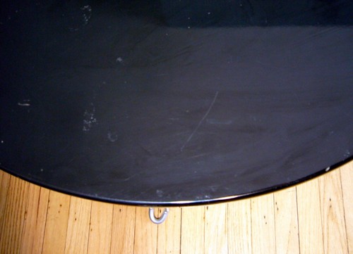Vintage Modern Coffee Table black lacquer Wood Folding Hairpin Legs 1970s - Picture 4 of 9
