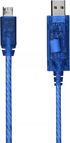 10x Cavo Micro USB Ricarica Sincronizzazione Blu Illuminazione Pulso Elettroluminescente V2 3 Piedi - Foto 4 di 6