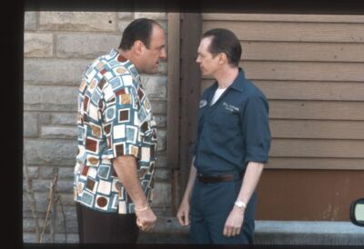 2004 JAMES GANDOLFINI STEVE BUSCEMI On THE SOPRANOS Original 35mm Slide 