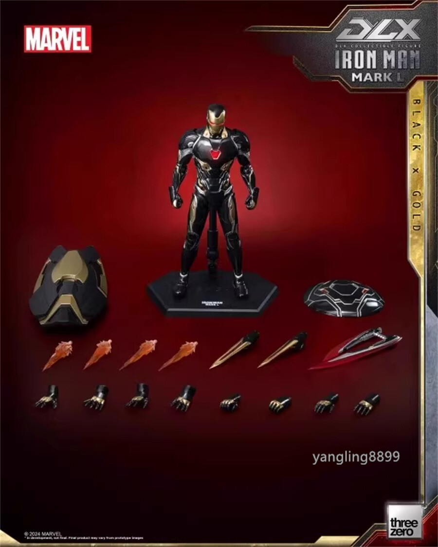 1/12 Iron Man Mark L MK50 Black & Gold Suit Infinity Action Figure