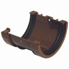 Floplast Guttering RUM1BR 76mm Miniflo - Union Bracket - Brown