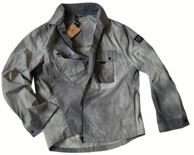 BELSTAFF LEICHTE WETTERFESTE OLD SILVER JACKE NAGELNEU ETIKETT SELTEN GR: XL