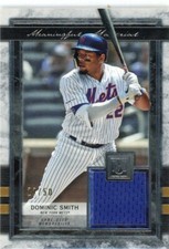 2020 Topps Museum Collection Materials Jersey Relic /50 - Dominic Smith - Mets!