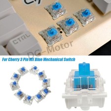RGB LED Backlight Blue Mechanical Switch Keyboard Replacement For Cherry MX 3Pin