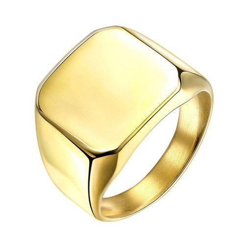 Herrenring Herren Ring 750er Gold 18K vergoldet gelbgold silber schwarz R2461-3L - Picture 2 of 12