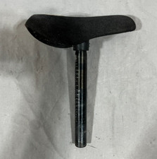 Vintage Haro Black Cloth BMX Saddle w/Integrated 25.4mm x 200mm Seatpost