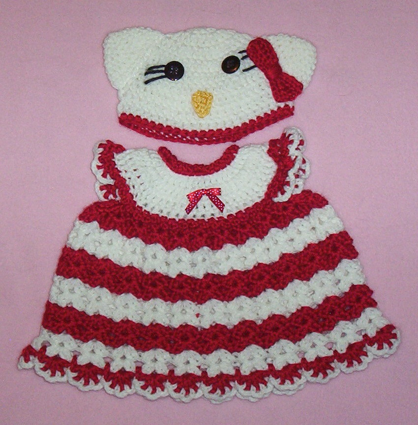 crochet hello kitty dress Ravelry: Hello Kitty in Pink Dress pattern by DDs Crochet