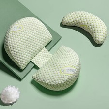 Pregnancy Maternity Pillows for Side Sleeping Adjustable Wedge Green Soft Cover
